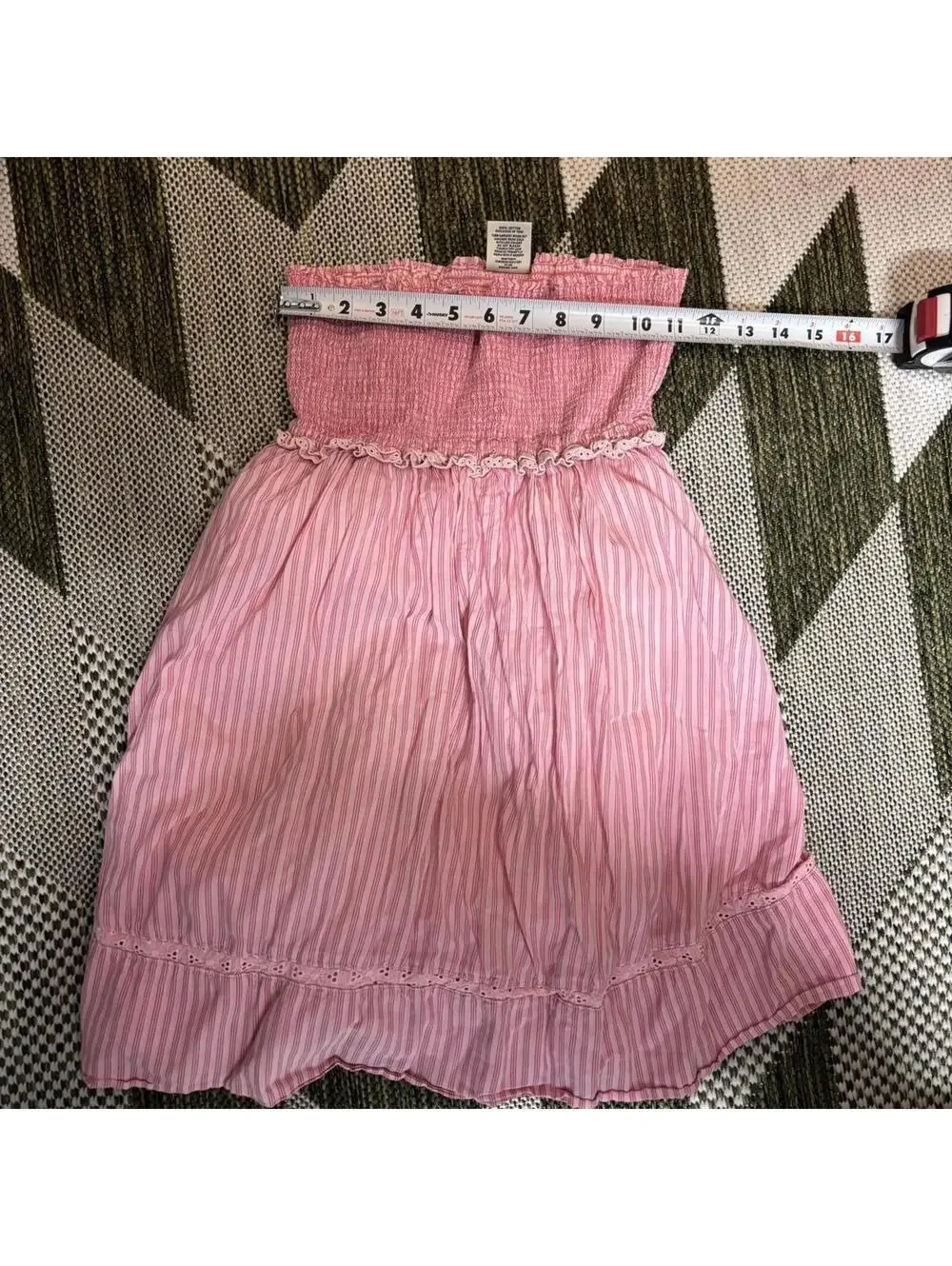 Vintage Victoria’s Secret Pink strapless smocked mini dress size S - Picture 8 of 8